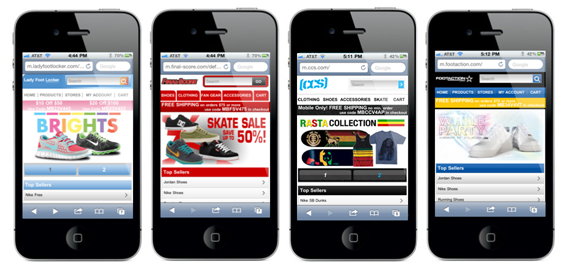 Mobile Sites - Lady Foot Locker, Final-Score, CCS, Footaction