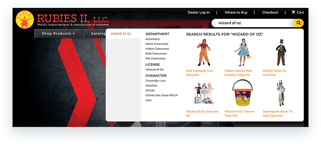 Rubies search results with Searchspringrubies-search