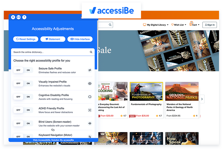 The Great Courses - a11y with accessiBe 