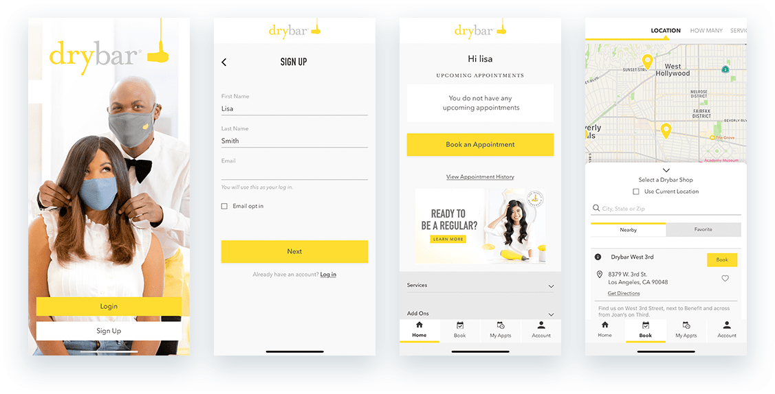 Drybar mobile app