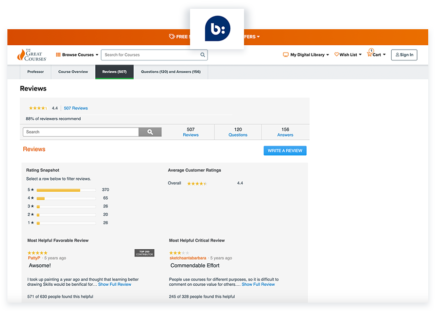 The Great Courses - reviews with BazaarVoice
