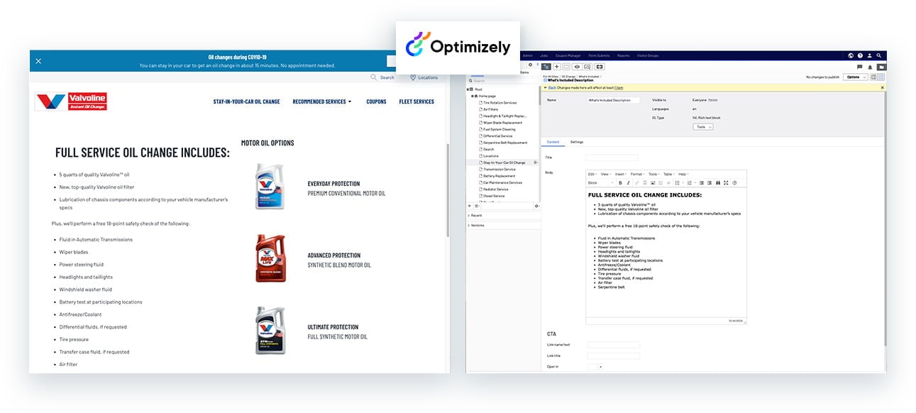 Optimizely Episerver Content Cloud User Interface